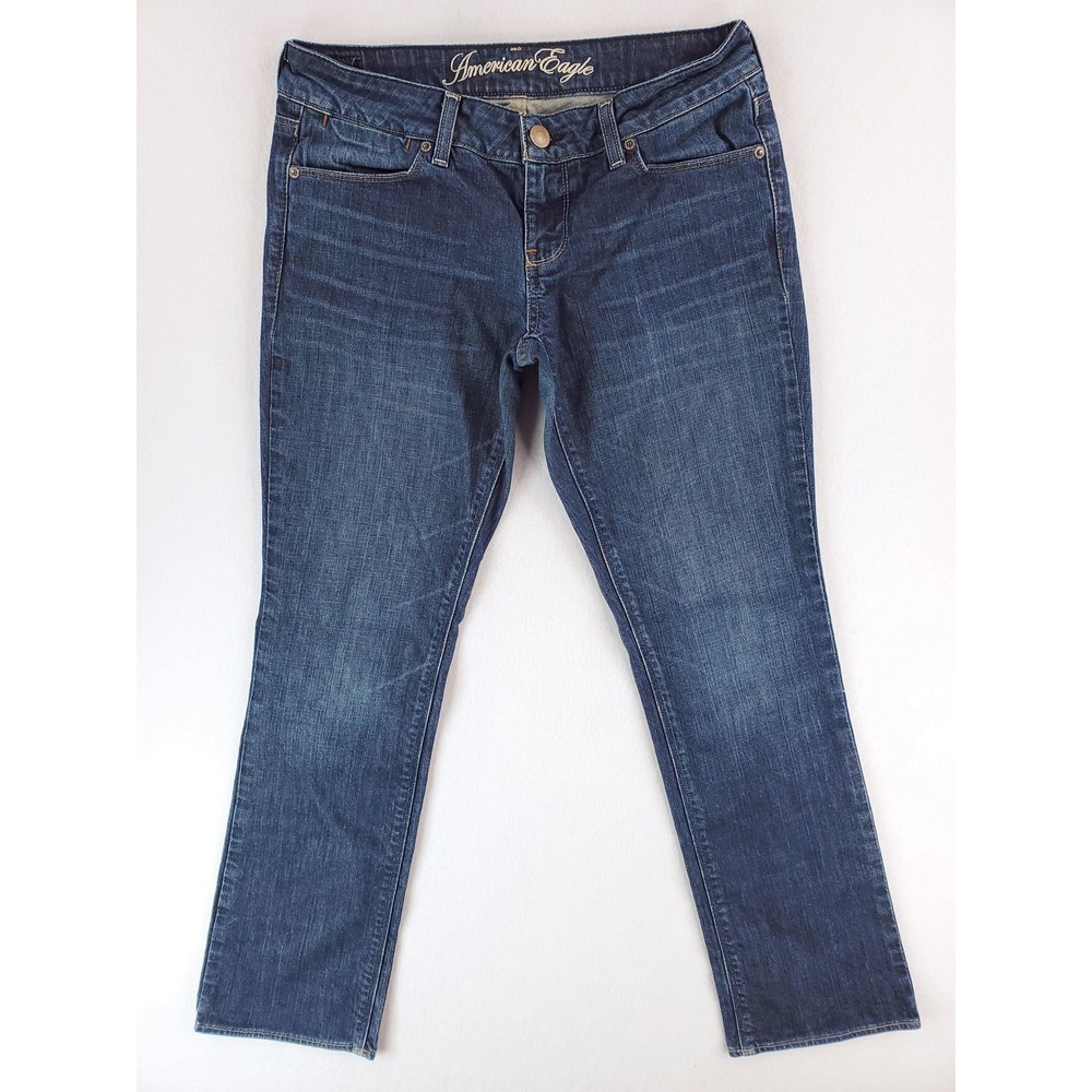 American Eagle Jeans Womens 6 Short 77 Straight Stretch Denim Mid Rise Pants